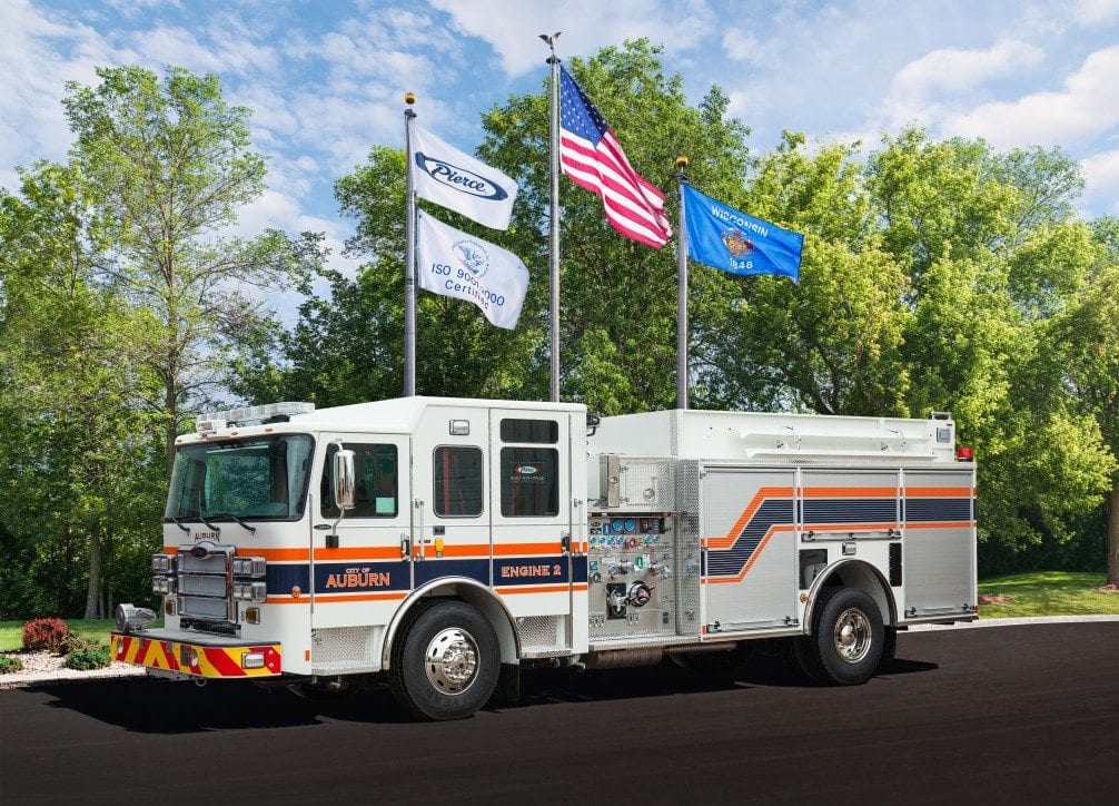 Pierce Enforcer Custom Pumper to Auburn Fire Department - Emergency