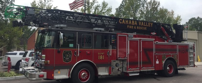 Pierce Enforcer 107′ Ascendant PUC Aerial to Cahaba Valley Fire District