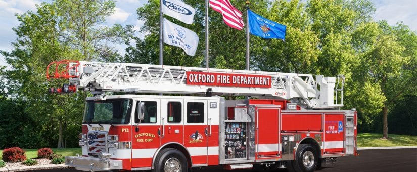 Pierce Enforcer 107′ Ascendant to Oxford Fire Department