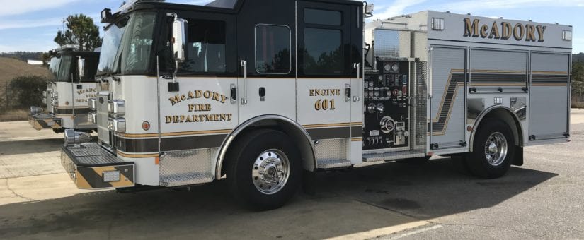 2 Pierce Saber Pumpers to McAdory Area Fire District