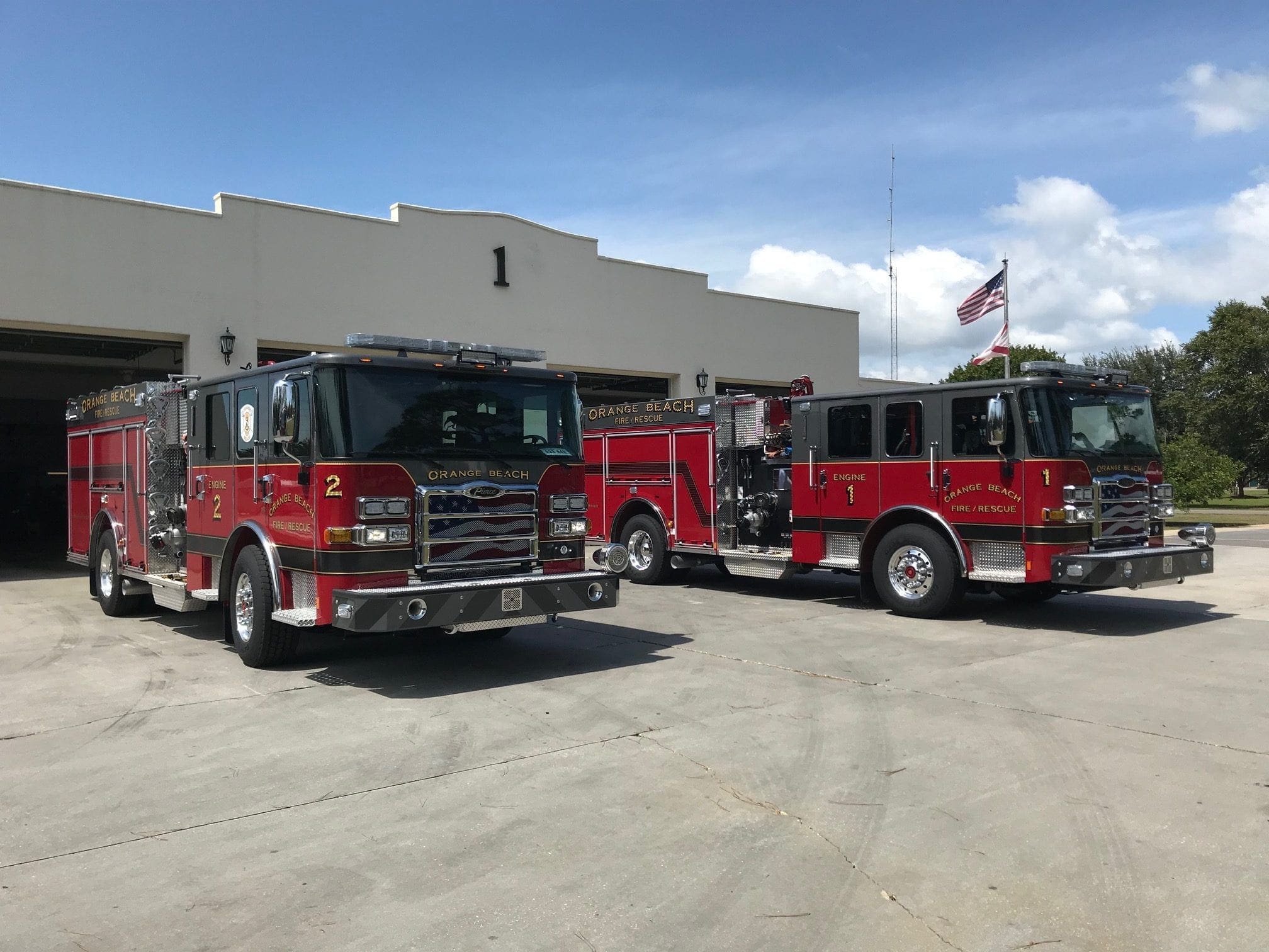 2 Pierce Enforcer Pumpers to Orange Beach Fire Department - Emergency ...