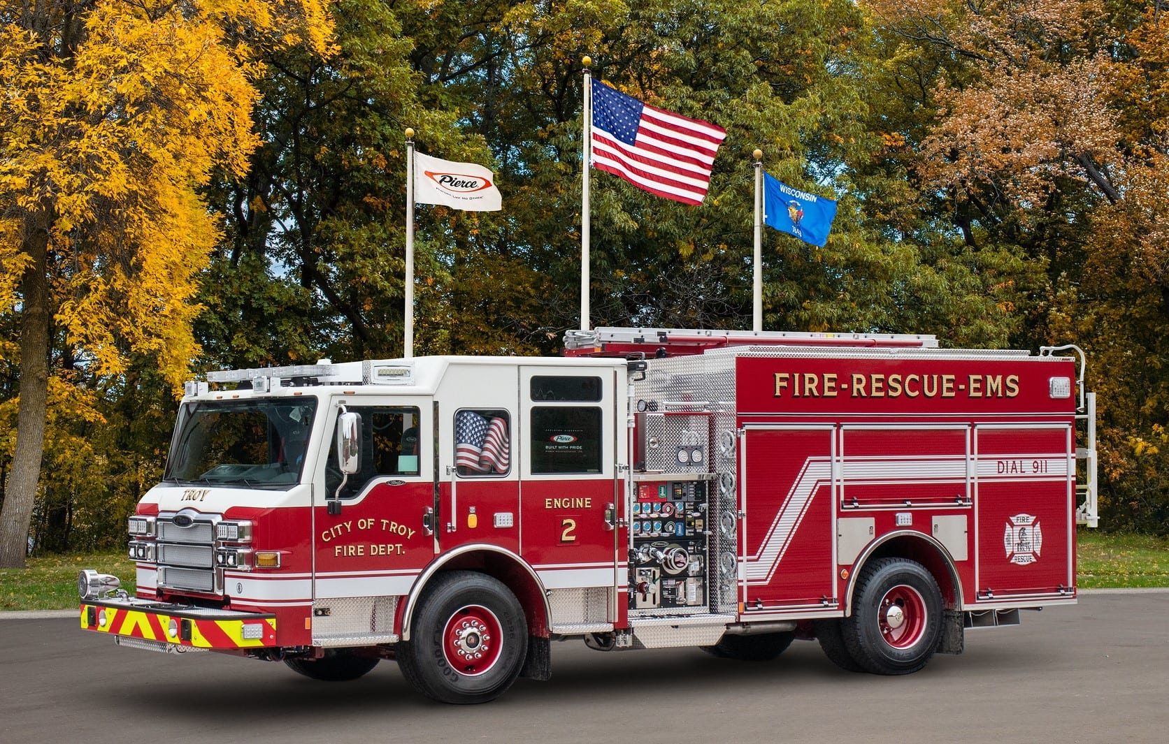 Pierce Velocity SLT Pumper to Troy Fire Department - Emergency