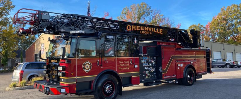 Pierce Enforcer 107′ Ascendant Aerial to Greenville Fire Department