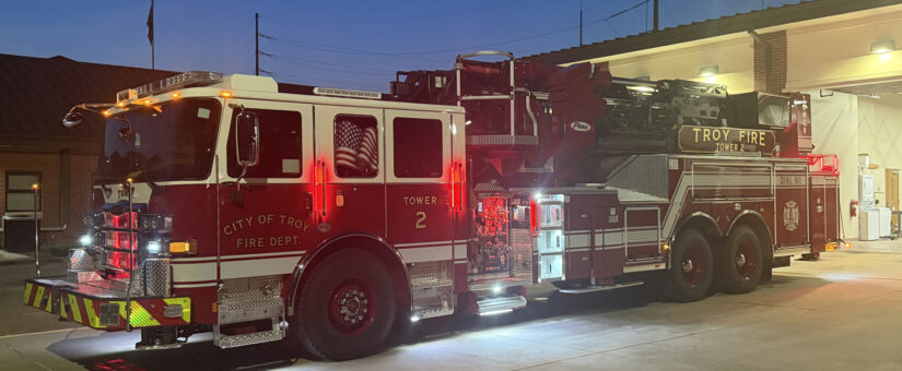 Pierce Enforcer 100′ Ascendant Aerial Tower to Troy Fire Department